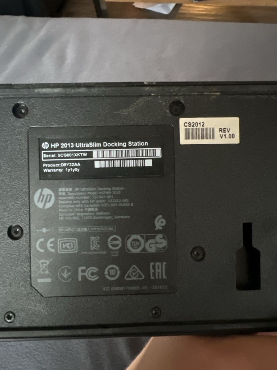 Hewlett Packard Docking station: HP 2013 UltraSlim Docking Station – Usato da Häusernmoos venduto da RanaNo 1