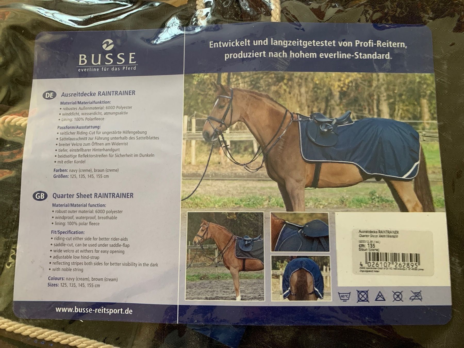 Coperte: Nierenausreitdecke BUSSE – Nuovo e nell'imballaggio originale da Sisseln AG venduto da Gommibaerli87