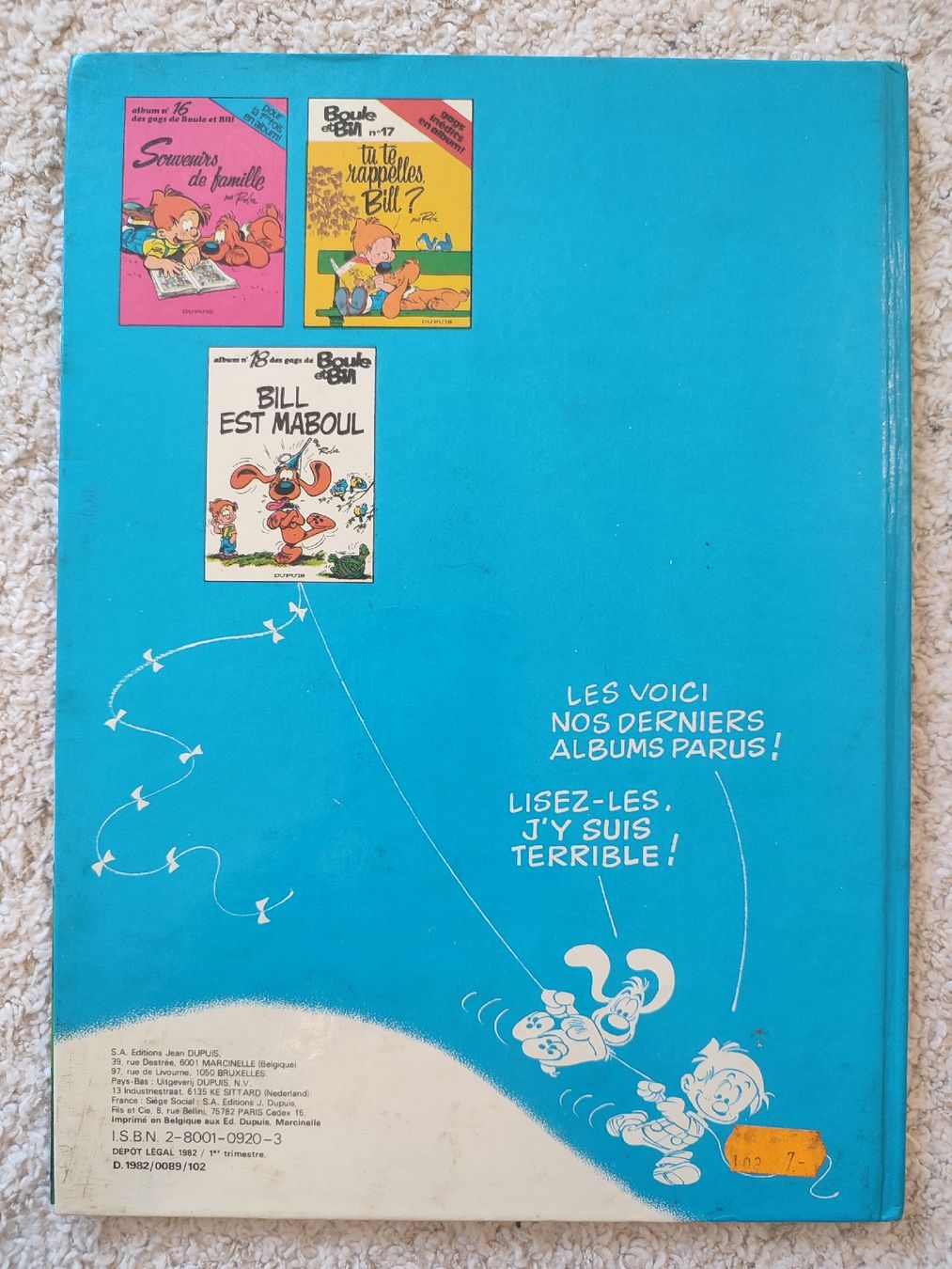 Comics: Boule et Bill T19 EO BE  – Gebraucht aus Bougy-Villars von Vogue 2