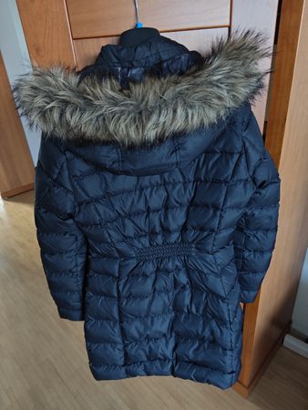 Tommy Hilfiger Daunenmantel mit Kunstfell, Gr. M