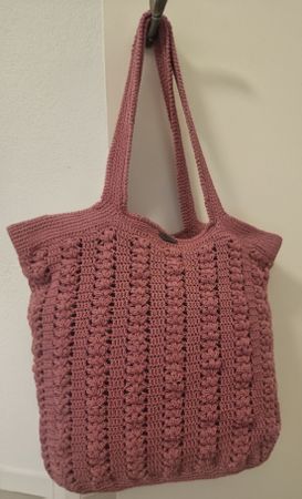 Handgemachte Strandtasche, Altrosa Tote Bag, Shopper, Neu!