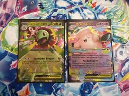 Pokemon Sammelkarten Mega-Meganie EX und Mega-Pixi EX