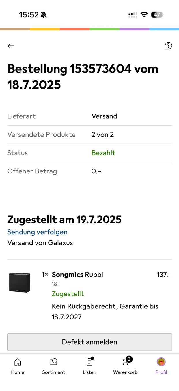 Abfalleimer: Mülltrennsystem 18L – Gebraucht aus Kleindöttingen von Sabey 1