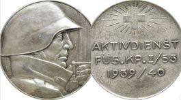 Schweiz Medaille Aktivdienst 1939/40 Füs.Kp.1 /53