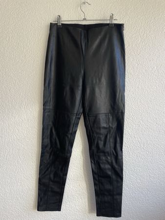 Pinko Pantalon en simili cuir noir, taille 36 - parfait!