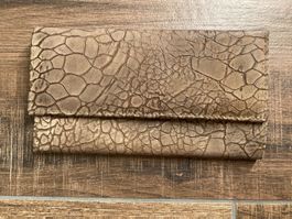 Portemonnaie Kroko-Style braun