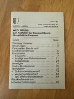 Wegleitung Direkte Bundessteuer Kanton Luzern 1991/92!