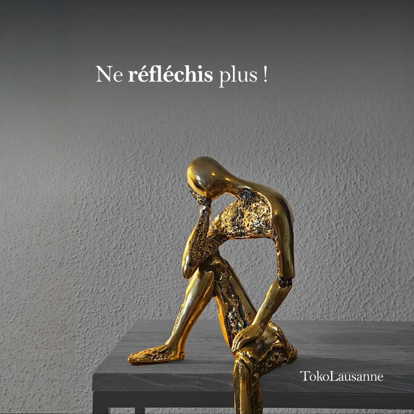 Skulpturen & Statuen: Décoration sculpture bronze doré "le penseur" – Neu (gemäss Beschreibung) aus Lausanne von Toko_Lausanne 2
