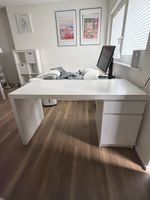 Bürotisch weiss mit Schubladen B:160 T:80 H:73