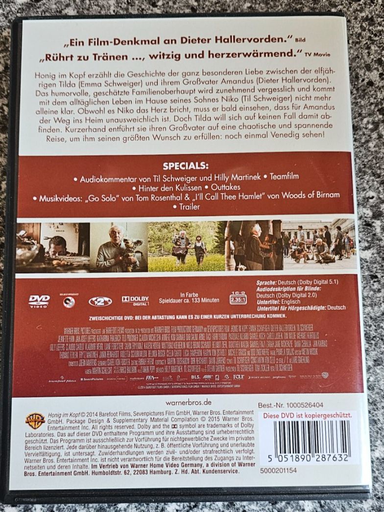 Tutti i DVDs: HONIG IM KOPF/ DVD – Usato da Geuensee venduto da jes_9xyk 1