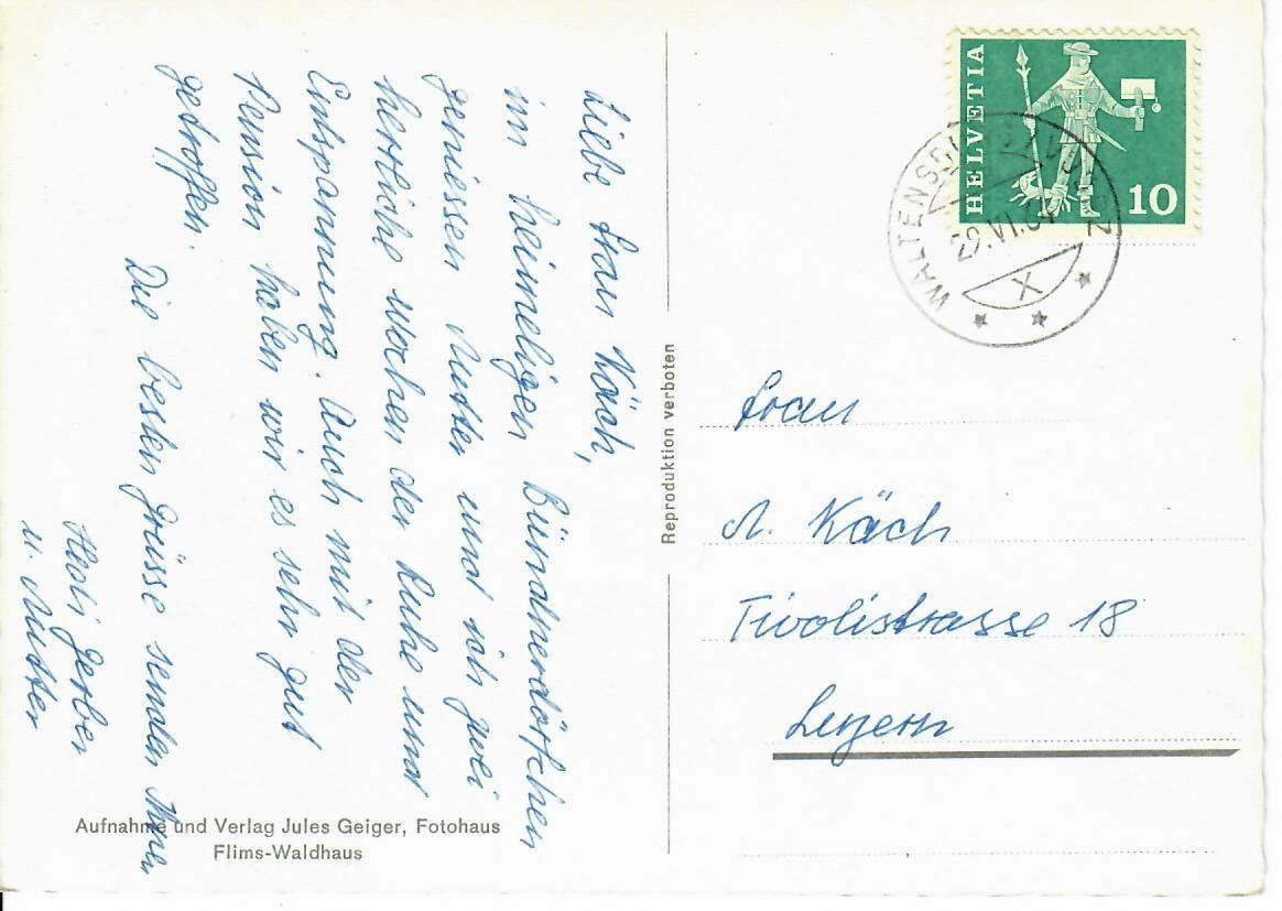 Cartoline postali: Waltensburg – Usato da Hochdorf venduto da Ziegel-16 1