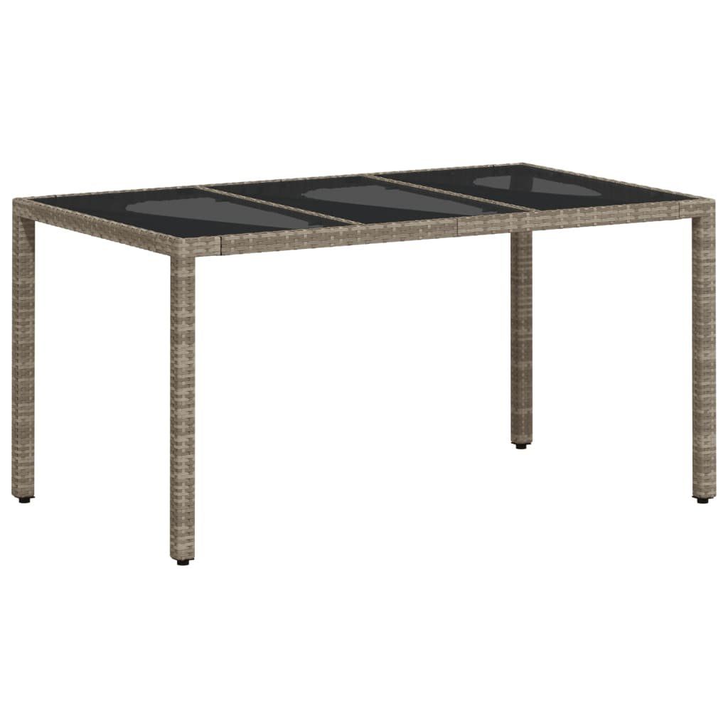 Vidaxl Tavoli: vidaXL Gartentisch mit Glasplatte Hellgrau 150x90x75 cm – Nuovo (secondo la descrizione) da Bonstetten venduto da SurpriseShop