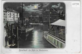 Rorschach - Der Hafen im Mondschein - Litho