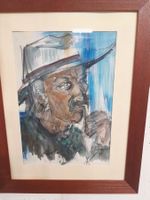 1 AQUARELL 22X31 GERAHMT SIGNIERT UND DATIERT 87