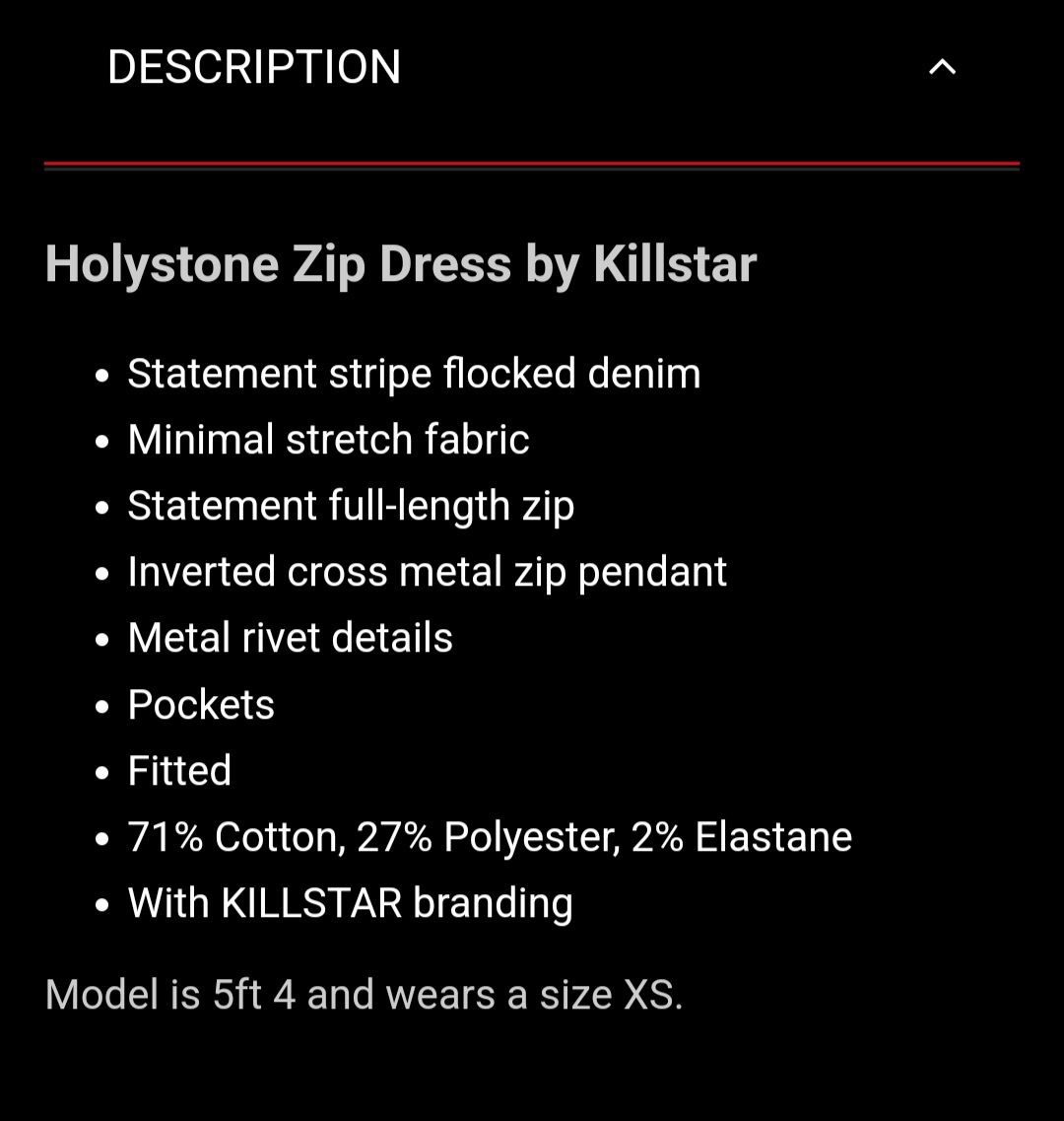 Killstar Vestiti: Killstar Holystone Zip Dress Gothic Gr. M – Nuovo e nell'imballaggio originale da Zürich venduto da stefanella 4