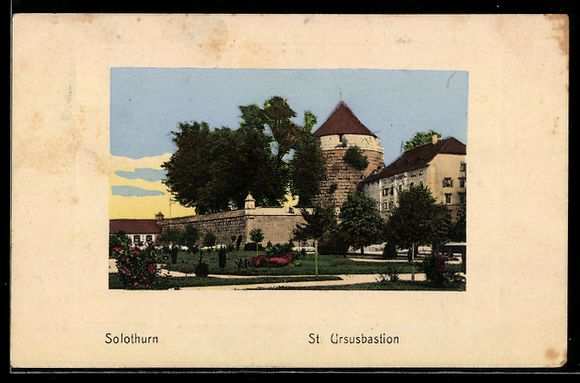 Cartoline postali: AK Solothurn, St. Ursusbastion – Usato da Berlin venduto da bartko-reher