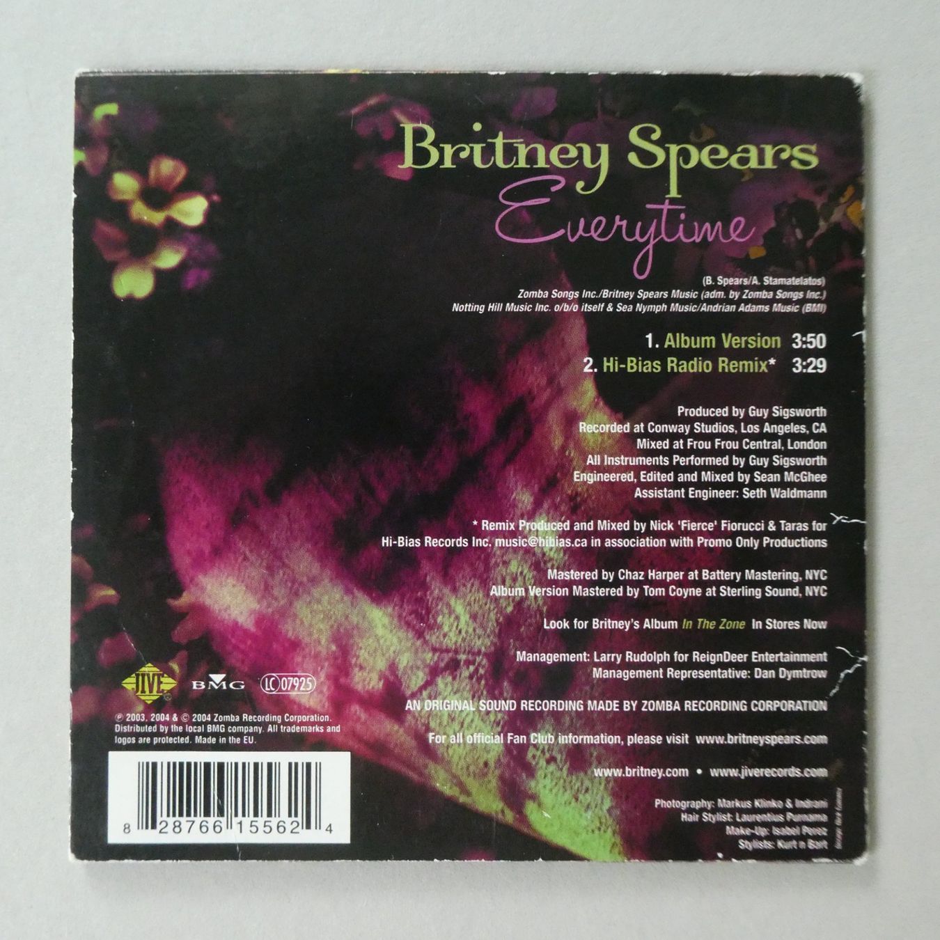 CD: CD Britney Spears, "Everytime .." Single 2 Tracks – Usato da Watt venduto da Mandinka 1