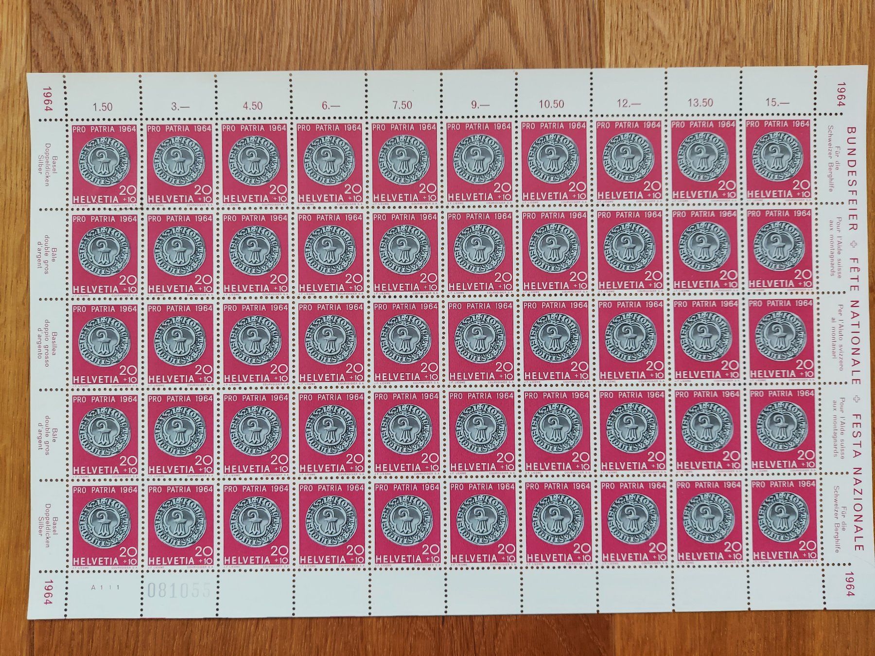 Tutti i francobolli: Postfrisch, gültige Schweizer Frankatur, Briefmarkenbogen – Nuovo e nell'imballaggio originale da Heiden venduto da ber_b77f