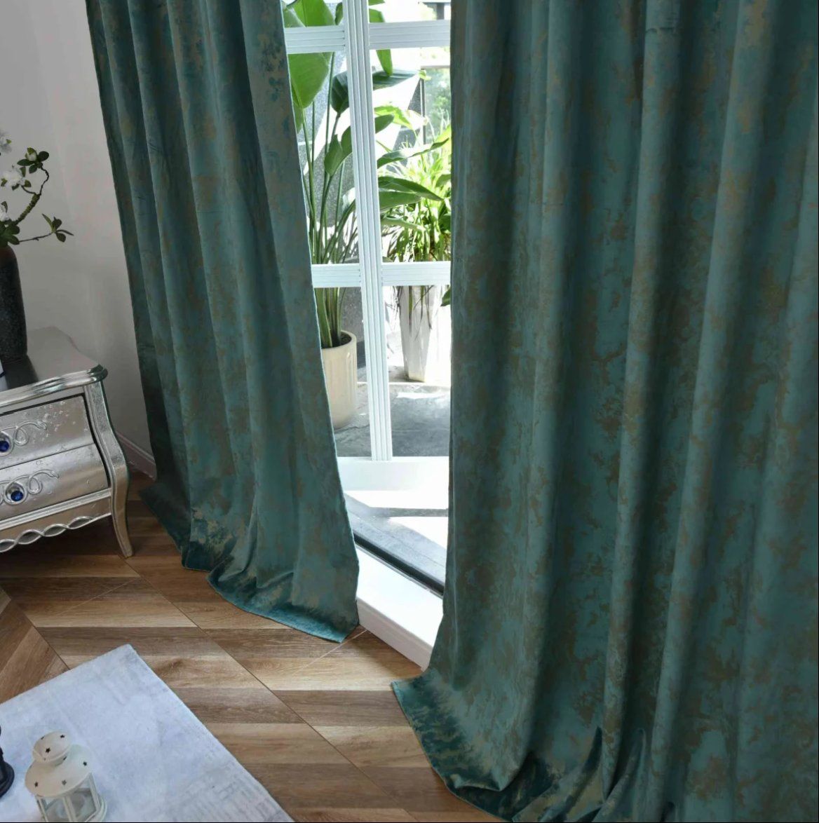 Tende: Vorhänge Samt Damast 2er-Set BxH 140x245cm – Usato da Adlikon b.Regensdorf venduto da MK-VORHANGSERVICE 2