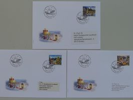 2011, Drei saubere Briefe "Weihnachten" Nr.1413-1415