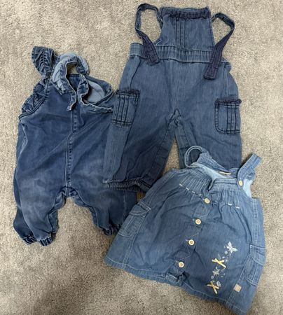 Babykleider Jeansoptik Grösse 62 , 3 Teilig