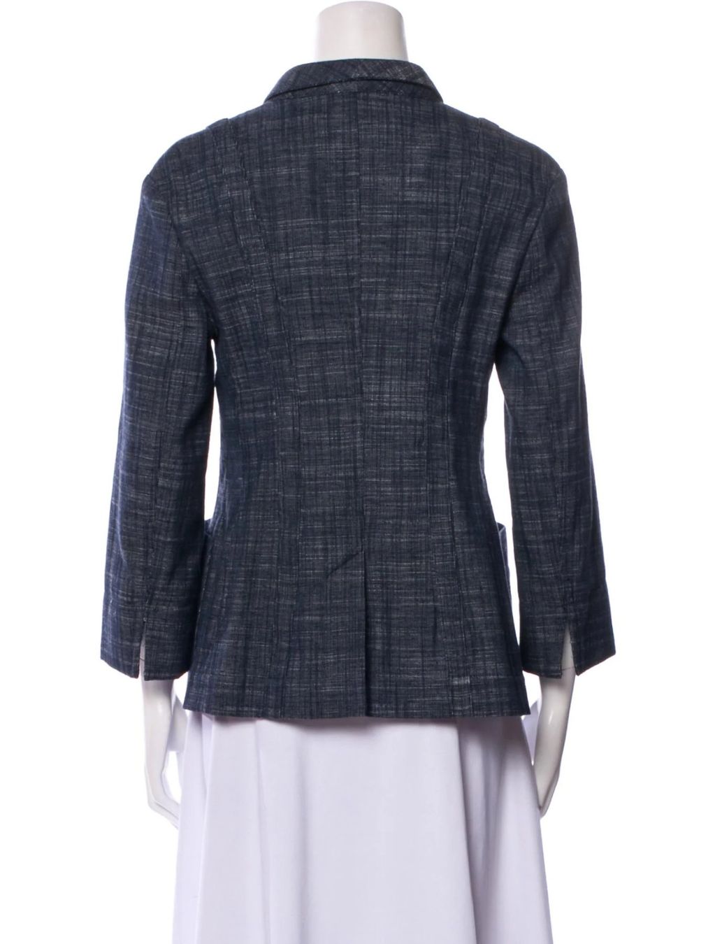Dior Giacche: Christian Dior Fall 2021 Navy Textured Tie-Front Jacket FR40 – Usato da Dübendorf venduto da ChicReEdition 2