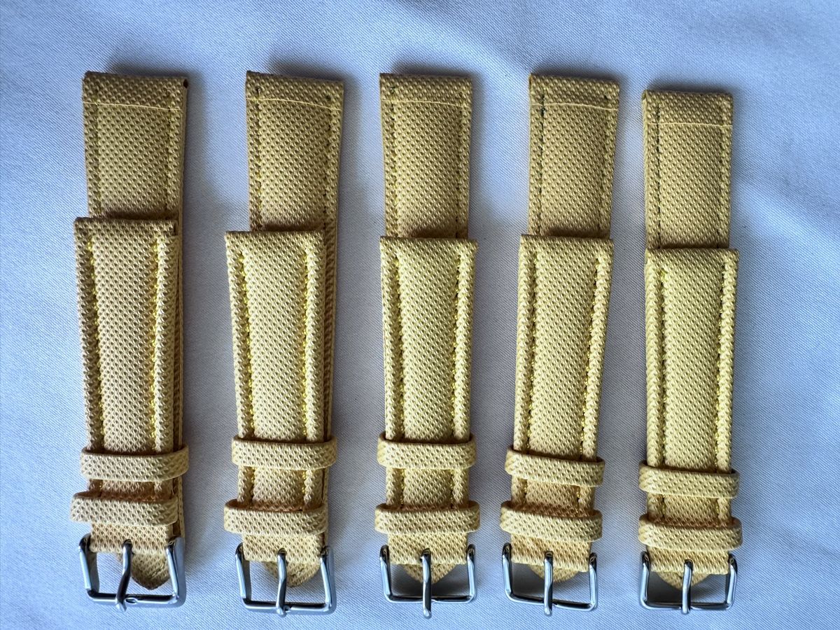 Bracciali & Braccialetti: 5x Yellow Fabric Watch Straps - 20mm Lug Width – Nuovo (secondo la descrizione) da Zürich venduto da 613_g8jy 2