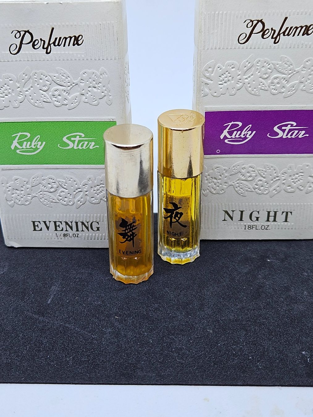 Profumi & Eau de Toilette: Ruby Star parfum extraits Evening & Night avec emballage – Nuovo e nell'imballaggio originale da Romanel-sur-Lausanne venduto da delaforet 1