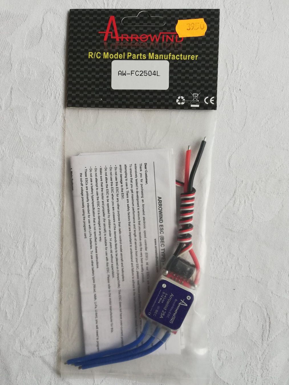 Modellismo RC: Brushless-Regler ARROWIND 2-4S Lipo 25A – Nuovo e nell'imballaggio originale da Flüh venduto da AMS-Modellbau