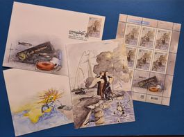 Ukraine - Anschlag auf die Krimbrücke, ganzes Set inkl. FDC