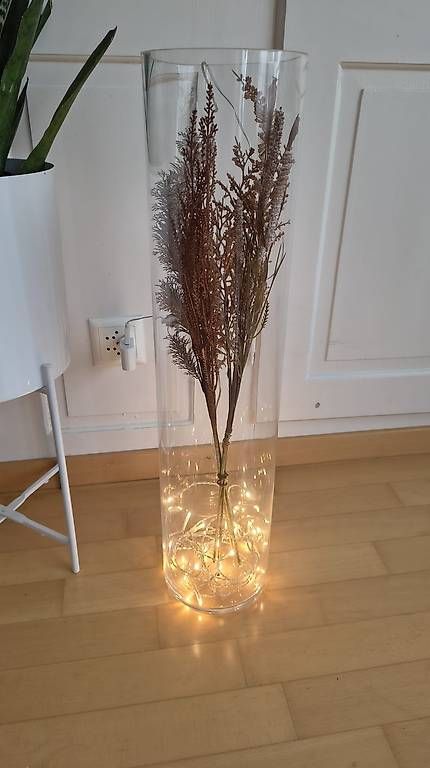 Ikea Tutte le decorazioni: Dekovase mit Trockenblumen & LED-Lichterkette – Usato da St. Gallen venduto da dominik.meyer00