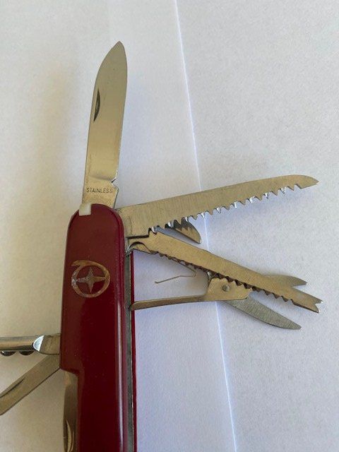 Coltelli tascabile: SACKMESSER MIT 2 SÄGEN UND SCHERE  USW. – Usato da Chur venduto da silbermon 1