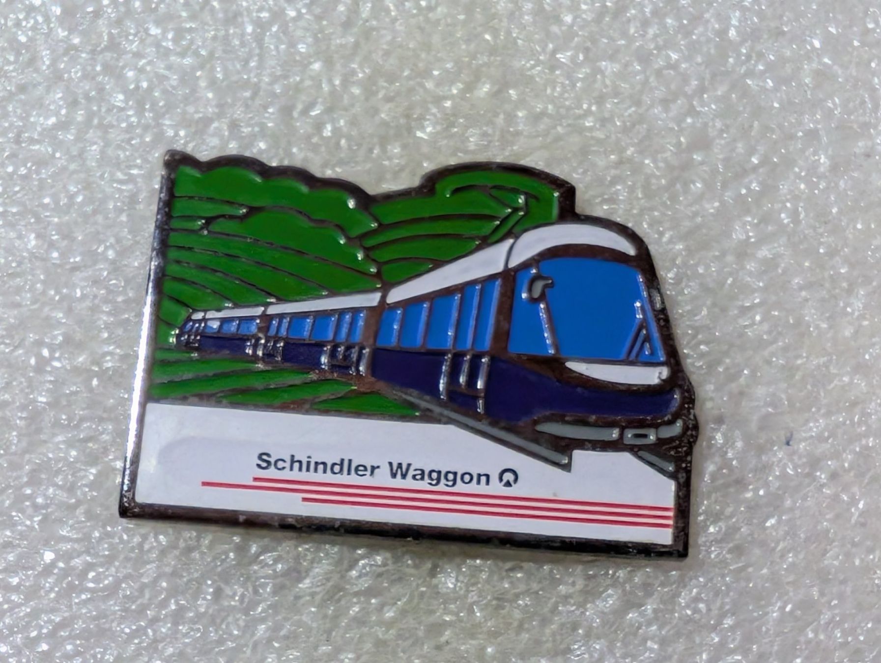 Placchette & Badge: Ansteckpin 144: Schindler Waggon – Usato da Oppligen venduto da Pin-Fall-Shop