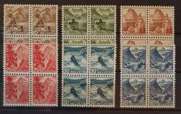 W) 285-290, Landschaftsbilder postfrisch im 4-Block Kt 248.-