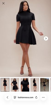 Schwarzes Kleid von Fashion Nova, Gr. XS