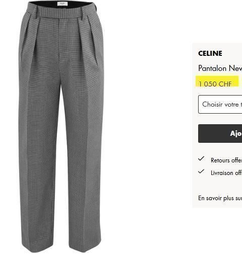 Celine Hosen: Hose / Pantalon Celine L/ XL – Gebraucht aus Collonges von Auganien 1