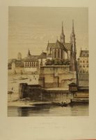DAS MÜNSTER ZU BASEL, LITHOGRAPHIE 1860