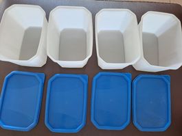 Lot 4 récipients Rotho 1 litre + 4 couvercles hermétiques