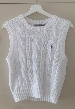 Polo by Ralph Lauren Strickweste ärmellos Weiss Grösse S