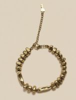 Golden Beaded Bracelet with Key Charm - Summer Style
