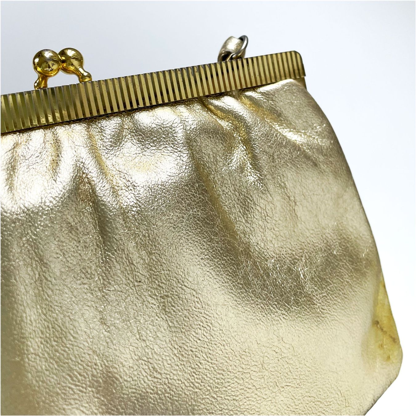 Borse da donna: Abendtäschchen Leder Gold VINTAGE 1970s – Usato da Brüttisellen venduto da Buxus 6