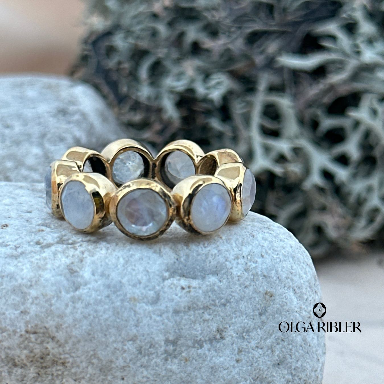 Olga Ribler Bagues: Memory Silber Ring 925 Mondstein Gr 57 – Neuf (Voir description) à Luzern par Schmuckoutlet