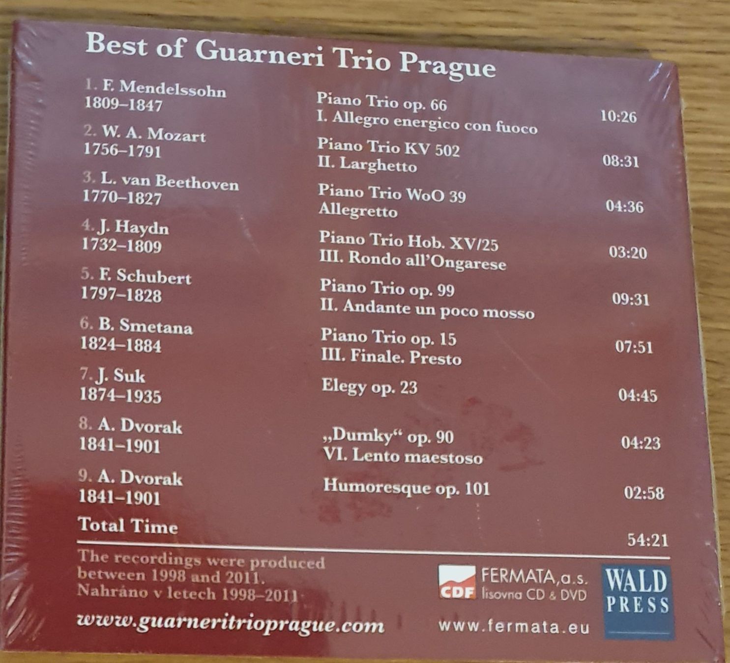CD: Klassik CD Guarneri Trio Prag, neu & OVP – Nuovo e nell'imballaggio originale da Zürich venduto da Philotimo 1