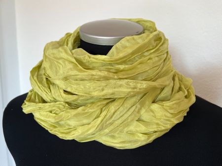 Colora Schal, 100% Seide, Hellgrün, NEU