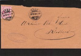 Briefausschnitt mit Nr.55 Kat. 180.- links Zahnfehler, 1882
