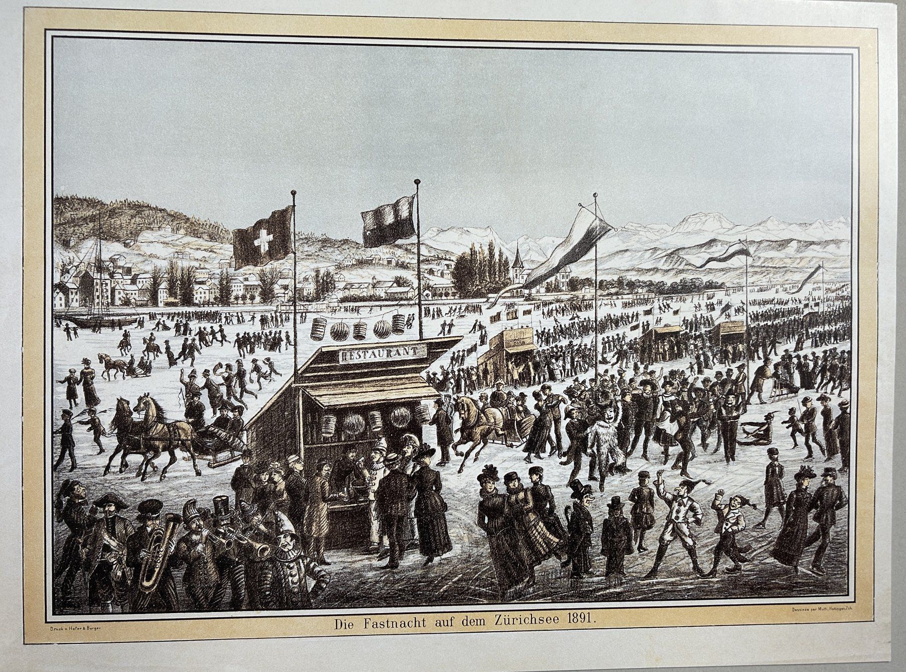 Poster & Bilder: SEEGRÖRNI IN ZÜRICH 1891 – Gebraucht aus Zürich von Domus09 1