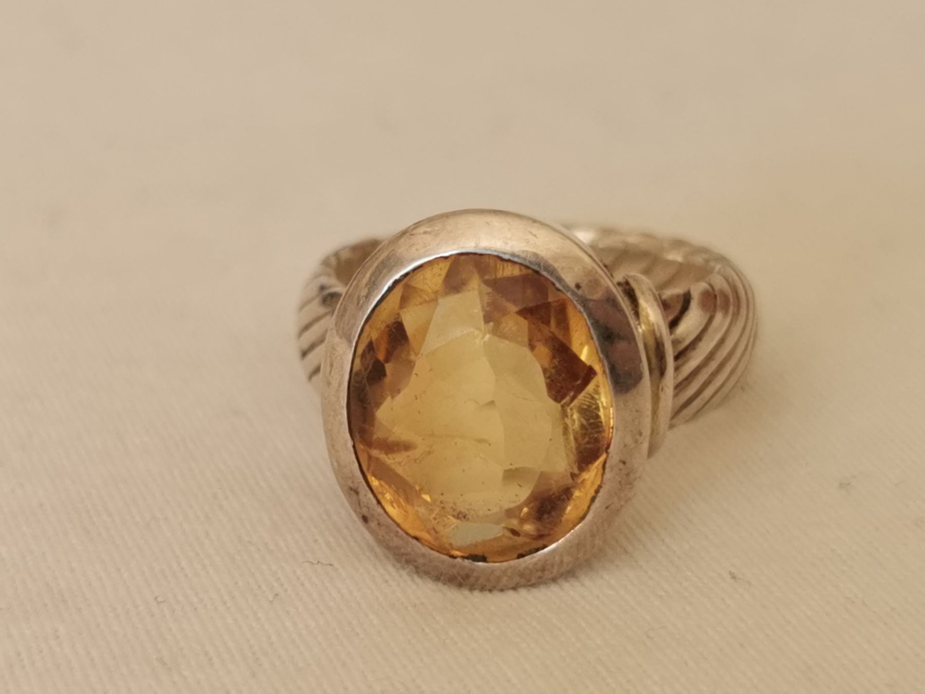 Bagues:  Damen Silber 925 Ring mit Citrin  – Neuf (Voir description) à Schlieren par vlalif 3
