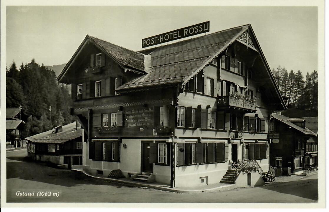 Cartoline postali: Gstaad, Post Hotel Rössli – Usato da Hochdorf venduto da Ziegel-16