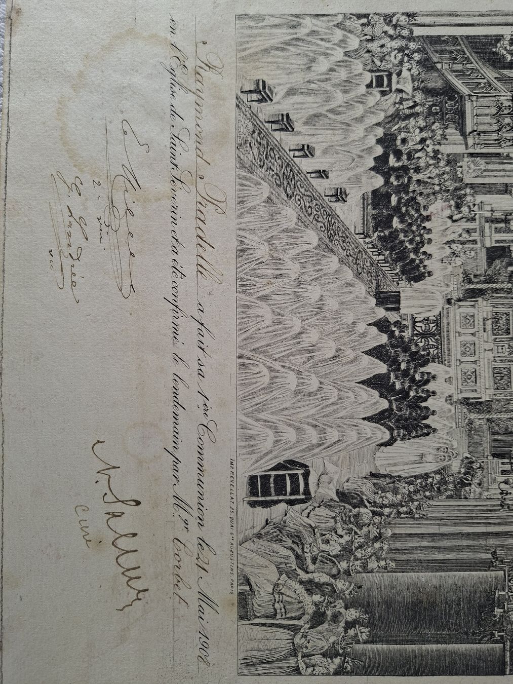 Livres: antikes Dokument, Kommunion 1908 – D'occasion à Grindelwald par carro5 2