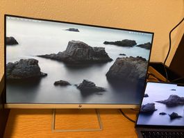 HP Monitor 24 Zoll mit Netzteil (kein HDMI Kable). + Webcam